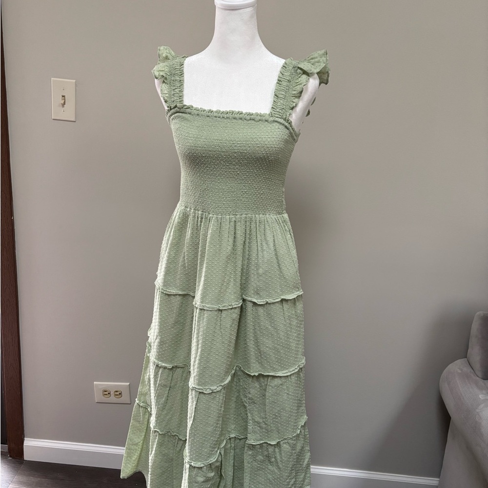 J. Crew-Textured Tiered Midi Dress